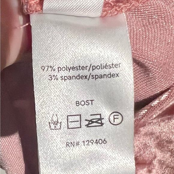 Venus Rose Colored Velour Off the Shoulder Top with Flared Sleeves Size S - Picture 8 of 8